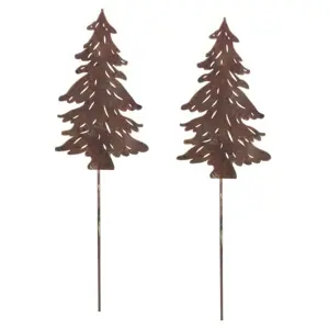Kovová dekorace Strom zápich, měďěná, 2 ks, 15 x 1 x 50 cm