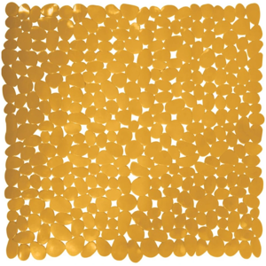 Spirella Protiskluzová podložka do sprchy GALETS, žlutá, 53 x 53 cm