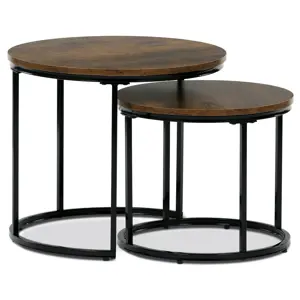 Sada odkládacích stolků, staré dřevo, 2 ks