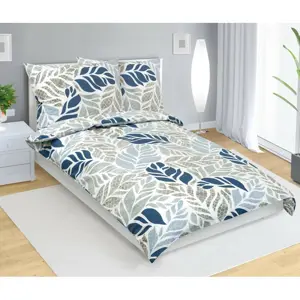 Bellatex Bavlněné povlečení Variace modrá, 140 x 200 cm, 70 x 90 cm