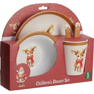 5dílná dětská jídelní sada z melaminu Sobík