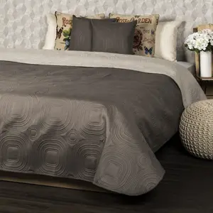 4Home Přehoz na postel Doubleface hnědá/béžová, 220 x 240 cm, 2x 40 x 40 cm