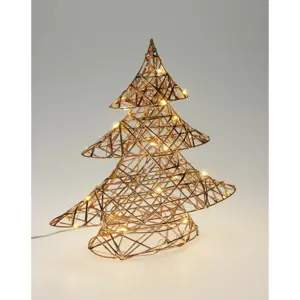 Vánoční svítící stromek Champagne, 30 x 30 cm, 20 micro LED, na baterie