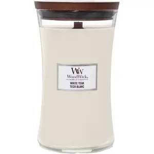 WoodWick Vonná svíčka váza velká White Teak, 609 g