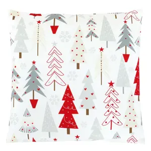 Polštář s výplní Vánoční stromky, 45 x 45 cm