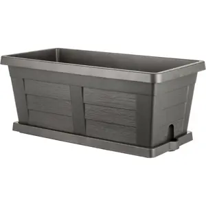 Bama Zahradní velkoobjemový truhlík Legno antracit, 80 x 40 x 35 cm, 80 cm