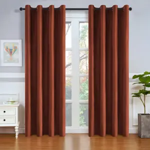 4Home Zatemňovací závěs Manila cihlová, 150 x 250 cm