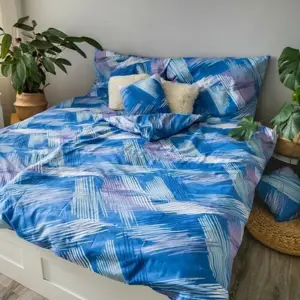 Jahu Bavlněné povlečení Blue righe, 140 x 200 cm, 70 x 90 cm, 40 x 40 cm