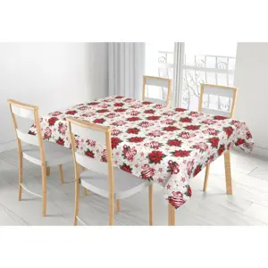 Bellatex Ubrus Vánoční ozdoby Cesmína, 100 x 100 cm