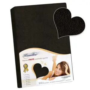 Bellatex Froté prostěradlo černá, 140 x 200 cm