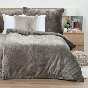 4Home povlečení mikroflanel šedá, 140 x 200 cm, 70 x 90 cm