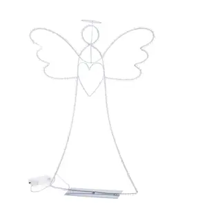 Vánoční svítící dekorace Anděl se svatozáří, 36 x 44 cm, 35 LED