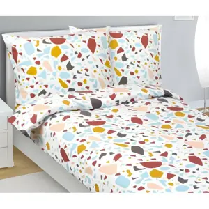 Bellatex Flanelové povlečení Mozaika, 140 x 220 cm, 70 x 90 cm