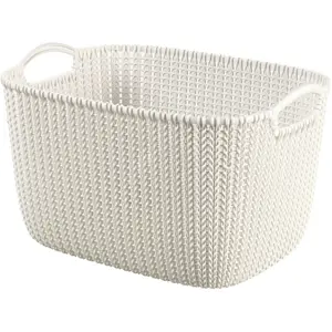 Curver Úložný box Knit 19 l, krémová, 19 l