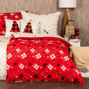 4Home Vánoční bavlněné povlečení Christmas joy , 160 x 200 cm, 70 x 80 cm