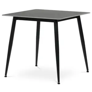 Jídelní stůl 80 x 80 cm, keramika a mramor, šedá