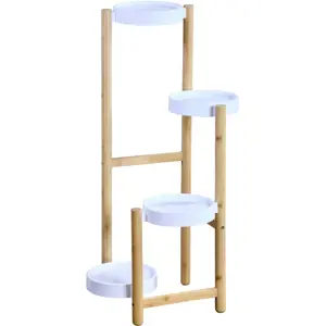 Kesper 17276 Bambusový stojan na květiny 48 x 42 x 78 cm, 4 patra