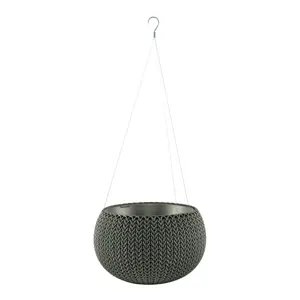 Keter Závěsný květináč Cozies S šedá, 3,2 l, 28 x 18 cm