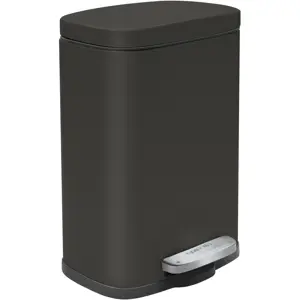 Spirella Pedálový odpadkový koš soft-close Akira  12 l, matná černá, 12 l