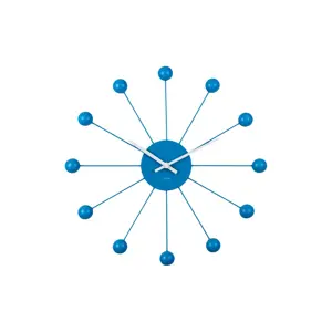 Karlsson 5977BB designové nástěnné hodiny modrá, pr. 40 cm