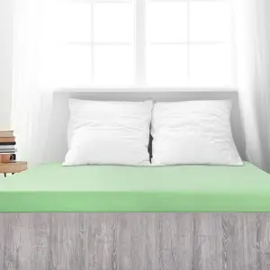 4Home jersey prostěradlo Mako zelená, 90 x 200 cm