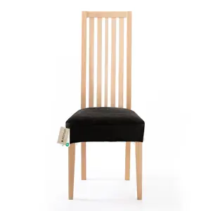 Restilo Napínací potah na sedák na židli Sento černá, 40 x 40 + 5 cm