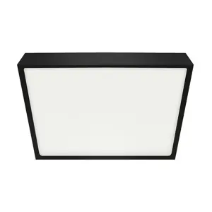 Emithor Stropní LED svítidlo LENYS III. 27025, 19 x 19 cm, 18W, IP20/IP44, černá, 19 x 19 cm