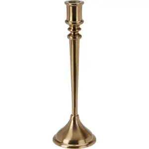 Dekorativní svícen 9x9x29cm, barva zlatá, 29 cm