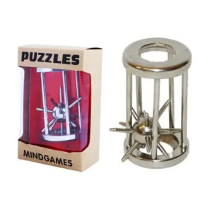 Hlavolam ježek v kleci kovový